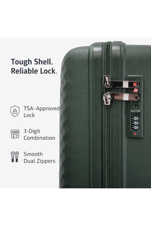 ELITE- Premium Hard-Shell Luggage 28 inch – Lightweight Spinner Suitcase – Dark Green