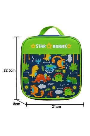 Star Babies - Star Babies Green Jungle Bento Lunch Box with 4 Compartments, BPA Free, Leak-Proof with insulated Lunch Bag