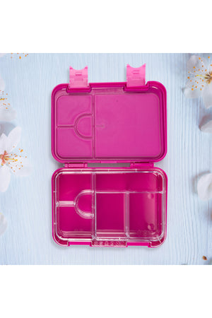 Cocobee-Bento Lunch Box, Bpa Free, Microwave Safe Removable Tray, 6 Adjustable Compartments, Leakproof, Lightweight, 22X15.5X5Cm, 1L, 3 Years+ - Dark Pink