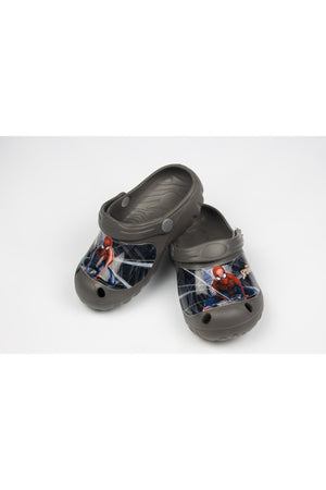 Spiderman Kids Clogs – Lightweight & Durable Slip-On Footwear For Boys – Dark Grey