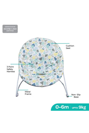 MOON Hop and Lean Bouncer Balance Support Baby Carrier & Crib – 0m+ Infants Baby Swing-Grey
