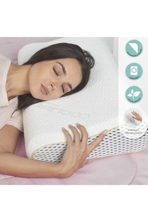 MOON Contour Memory Foam Pillows height adjustable with Cool fabric