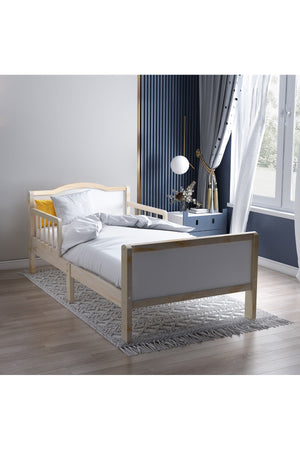 MOON Wooden Toddler Bed(143 x 73 x 60)-Natural wood