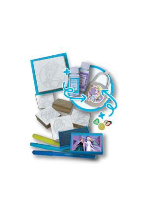 Multiprint Frozen Crystal Art Set – Includes 2 Charms, 1 Mould Tray, 8 Markers, Ink Pad, 5 Stampers, Mixer Tube, Epoxy Resin Mix A&B, Glue & Stirrer – 100% Made in Italy