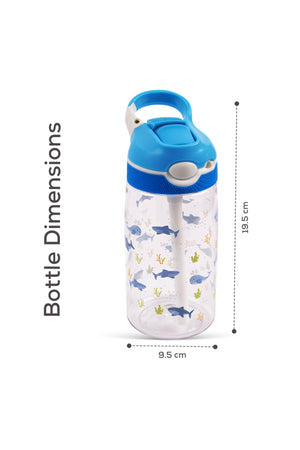 Cocobee Ocean Tritan Water Bottle – Bpa-Free, Push-Button Open, Leakproof – Blue