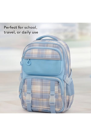 Cocobee Kids Backpack With Adjustable Strap & Bottle Pocket – 15 Inches, Blue