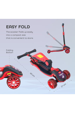 MOON Xplora Baby Scooter with seat- Red