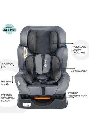 MOON Sumo Baby/Infant Car seat suitable from Birth to 6 Years-(Group(0,1,2) (0-25 Kg)-Grey