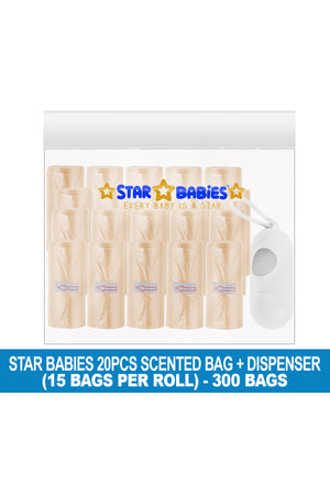 Star Babies Scented Bags With Dispenser - Ivory