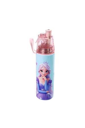 MOON Elisa Frozen Theme Water Bottle with Spray Mist | Cooling Spray | BPA-Free Stainless Steel | Leak-Proof for School, Camping, Hiking, Outdoor Play | Boys Water Bottle |500ml