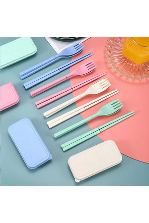 Star Babies Insulated Mini Lunch Bag with Foldable Fork- Spoon Set Grey