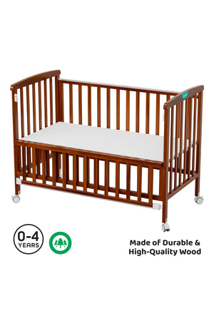 MOON Wooden Portable crib(129X69X96 cm) -Brown