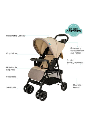 MOON Metro Urban Baby Stroller -Beige