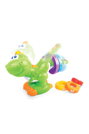 Little Learners Count and Stack Dino - Electronic Stacking Rings, Learn Counting & Colors, Bilingual, 12M+