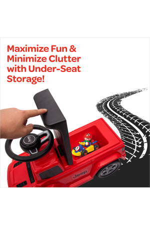 MOON Ride on Jeep Gladiator for Boys and Girls, 18-36 Months with Anti-Tipping Mechanism-Red