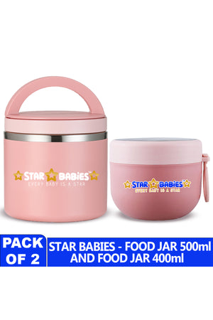 Star Babies - Stainless steel Food jar set of 2 combo for food / soup / salad .