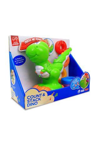 Little Learners Count and Stack Dino - Electronic Stacking Rings, Learn Counting & Colors, Bilingual, 12M+