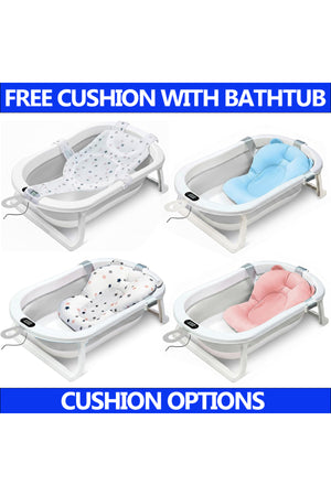 Star Babies - Baby Foldable Bathtub With Thermometer & Bathmat Set - Grey