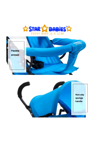Star Babies - Light Weight Foldable Baby Stroller - Black