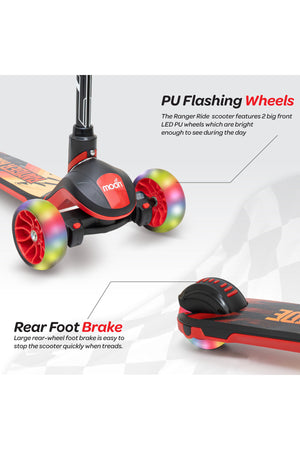 MOON Ranger Ride kids skate scooter-Red