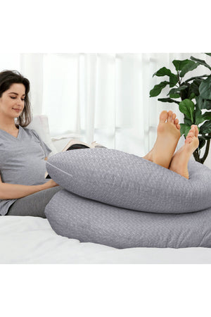 MOON Bamboo Maternity Pillow- Grey
