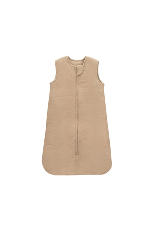 MOON Organic Crinkle Muslin Sleep sack 2.5 Tog (0-6Months )-Brown