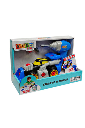 Little Learners Create a Racer - Take Apart and Build Again Toy, Battery Operated Power Drill, Develops Coordination and Puzzle Solving, 3Y+