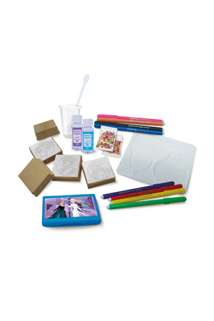 Multiprint Frozen Crystal Art Set – Includes 2 Charms, 1 Mould Tray, 8 Markers, Ink Pad, 5 Stampers, Mixer Tube, Epoxy Resin Mix A&B, Glue & Stirrer – 100% Made in Italy