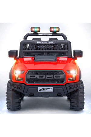 Urban Tots 4x4 Battery Operated Ride-On Jeep for Kids – 12V Dual Motor, Music & LED Lights, Parental Remote Control, Rechargeable Battery – RED