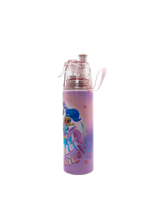 MOON Licensed Simmer & Shine Kids Water Bottle with Spray Mist | Cooling Spray | BPA-Free Stainless Steel | Leak-Proof for School, Camping, Hiking, Outdoor Play | Girls Water Bottle |500ml