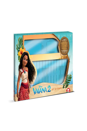 Disney Moana Felt Tip Pen Set with 18 Pens, 2 Stamps & 1 Ink Pad – Kids Coloring & Craft Kit