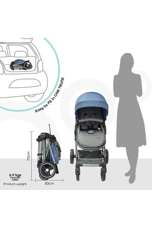 MOON Pro - 2 in 1 Stroller - Blue