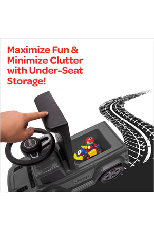 MOON Ride on Jeep Gladiator for Boys and Girls, 18-36 Months with Anti-Tipping Mechanism-Grey