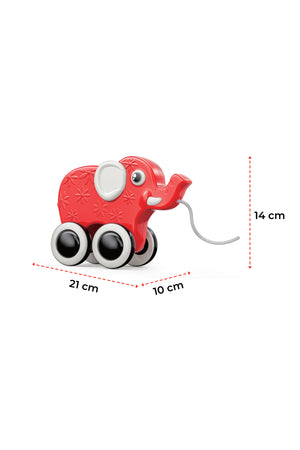 MOON Rolling Buddy Pull Along Toy Montessori Toys and Stacking Toys - Elephant