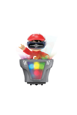 Urban Tots Dj Man Interactive Dj Robot With Dynamic Music & Led Lights-Orange , Red