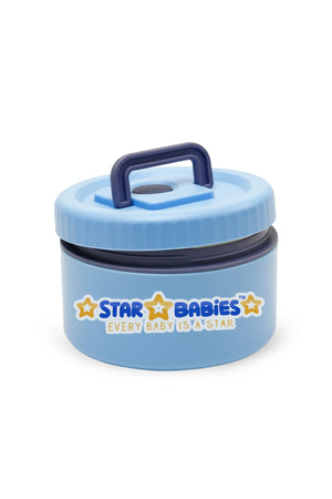 Star Babies High Quality Stainless Steel Portable Food jar/Soup bowl /Lunch box for Kids Single Compartment Blue.