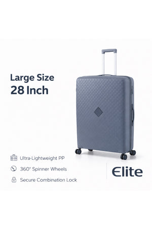 ELITE- Premium Hard-Shell Luggage 28 inch – Lightweight Spinner Suitcase – Light Blue