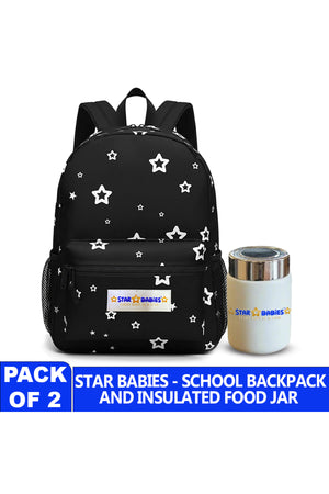 Star Babies - Backpack with vacuum insulated mini flask combo