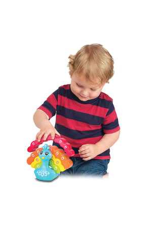 Little Learners Rainbow Peacock Stacker - Educational Toy for Toddlers