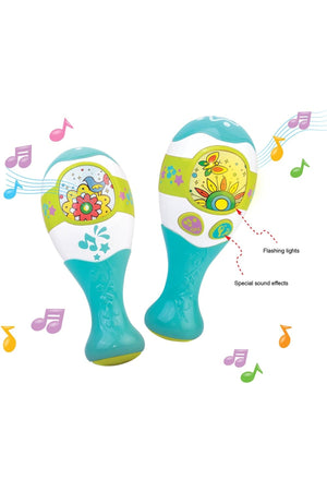 Little Learner My First Maracas - Interactive Musical Toy for Toddlers | Shake and Move with Flashing Lights & Melodies - Perfect for Small Hands