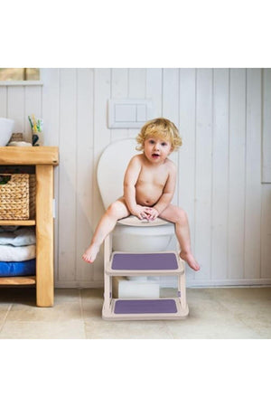 MOON Kids Step Stool Potty Trainer Seat -Pink and Purple