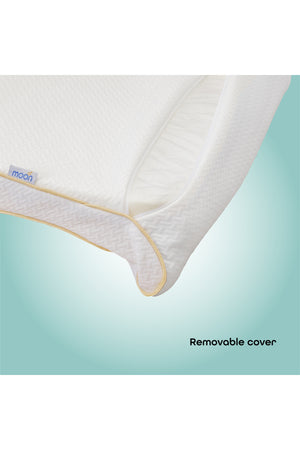 MOON Organic Toddler Pillow, White, organic pillow fabric.