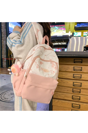 Star Babies School Bag 16-inch solid printed Backpack - Beige