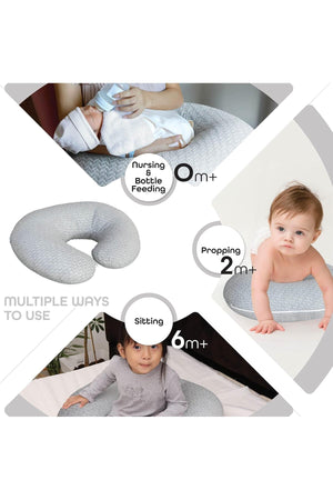 MOON Feeding Pillow with Bamboo rayon - Grey