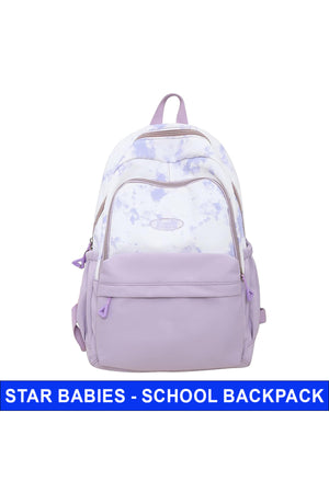 Star Babies School Bag 16-inch solid printed Backpack - LV