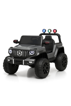 Urban Tots Luxury G-Class Ride-On Jeep for Kids – 12V Battery, Dual Motor, Music, LED Lights & Remote Control – Rechargeable Electric Car – Grey