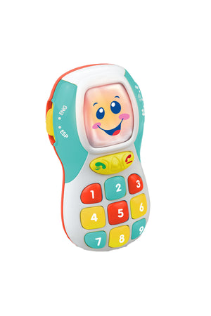 Little Learner MY FIRST MOBILE PHONE | Bilingual Toy for Toddlers | Number Recognition, Sounds, Music, and Light-Up Stars