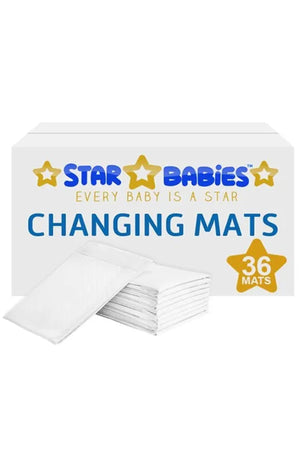 Star Babies Disposable Changing Mats White - Pack of 36
