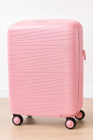 W.O.K 3-Piece Hard Shell Luggage Set – 20", 24", 28" Spinner Trolleys With Number Lock – Rose Gold
