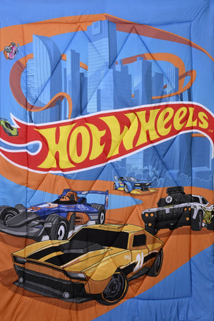 Hotwheels 5-Piece Comforter Set – Brushed Microfiber Polyester Shell – Yellow –